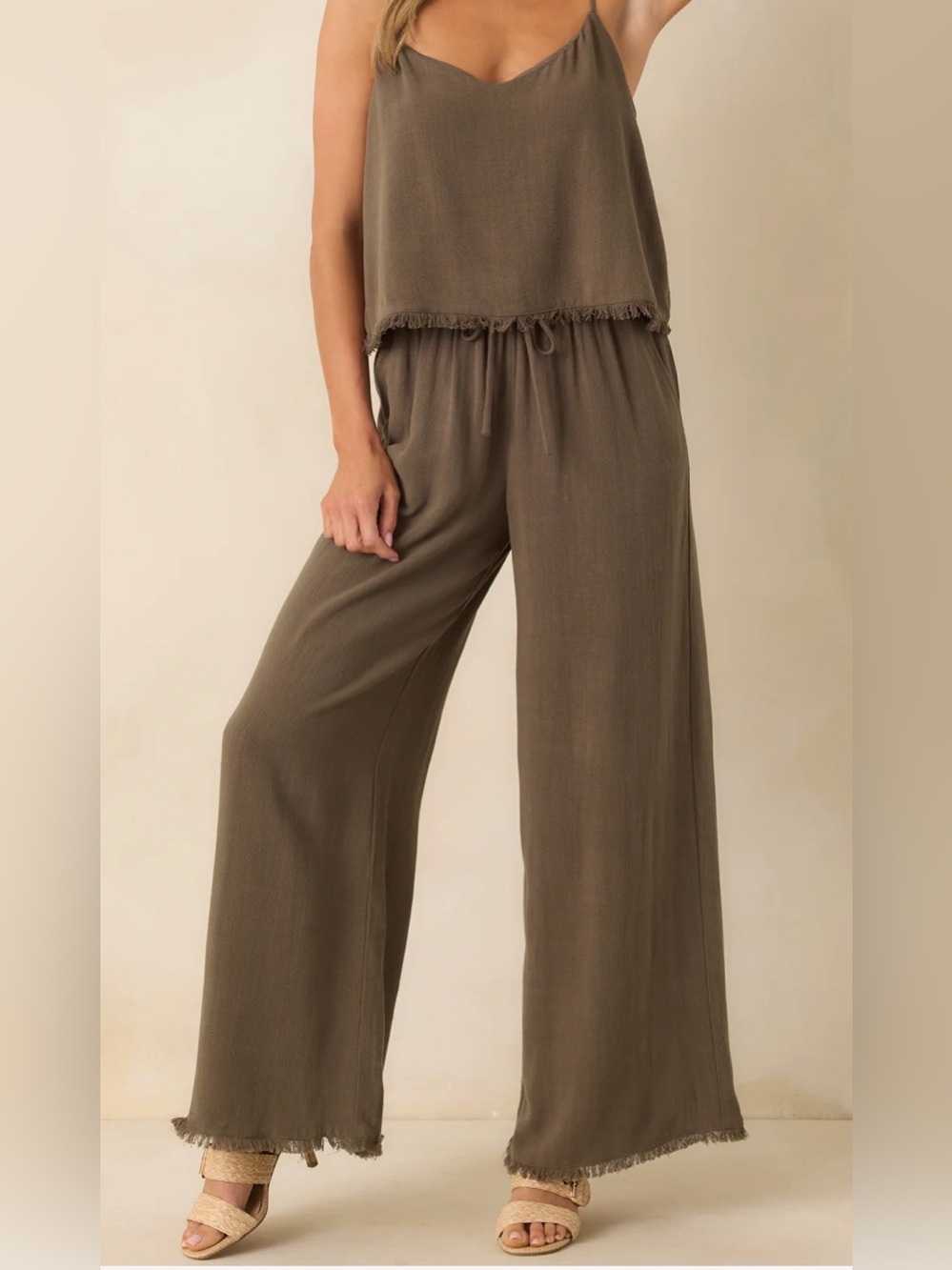 SABEL CROPPED LINEN TANK and
 SOREN LINEN PANTS